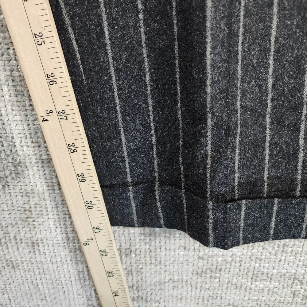 Polo Ralph Lauren Italian Wool Cashmere Pants Mens 34x31 Charcoal Stripe Cuffed